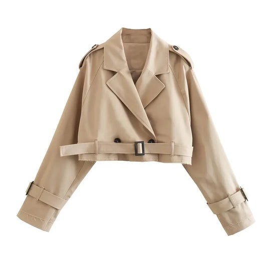 VELORE - CROPPED TRENCHCOAT