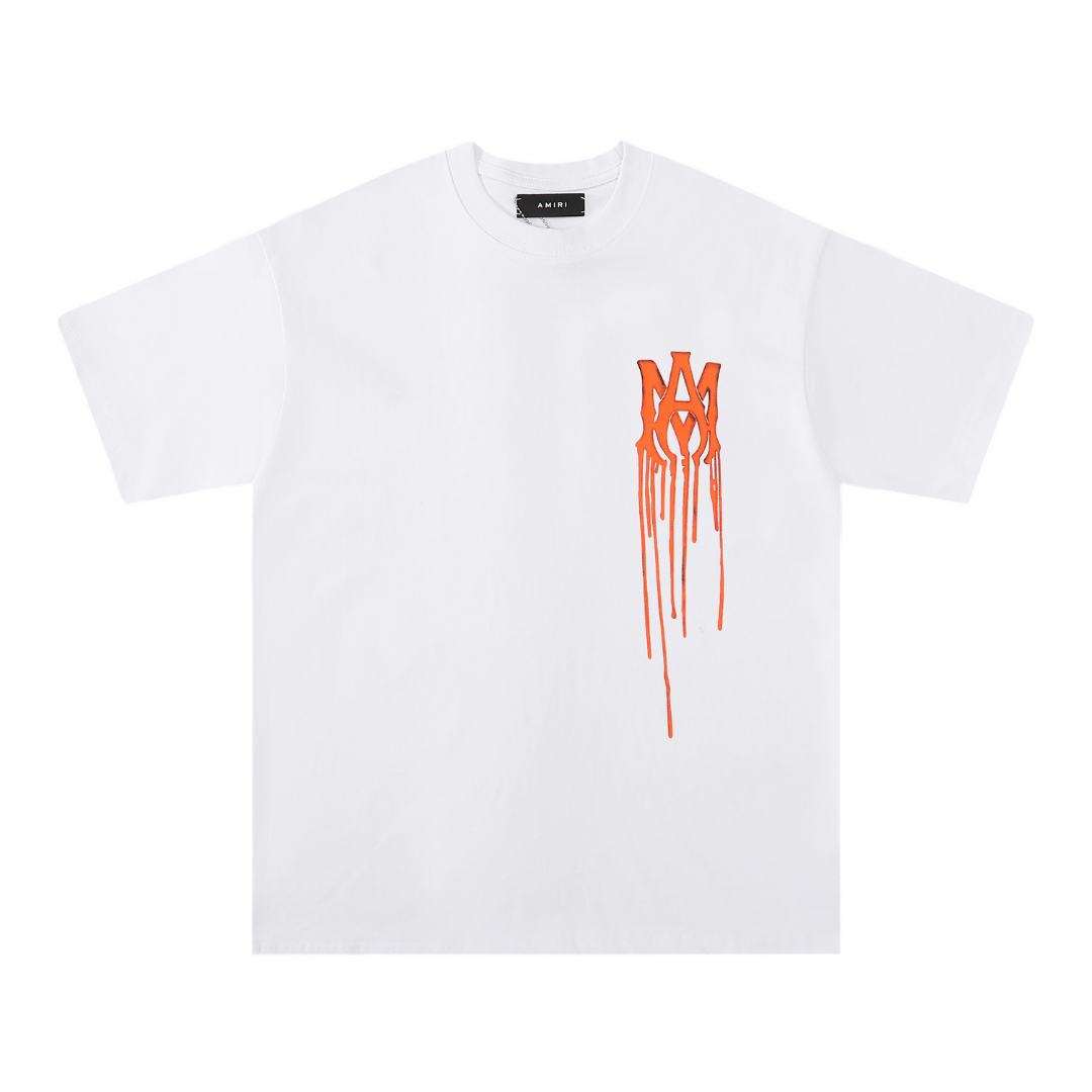 Amr Paint Drip AM White T-shirt